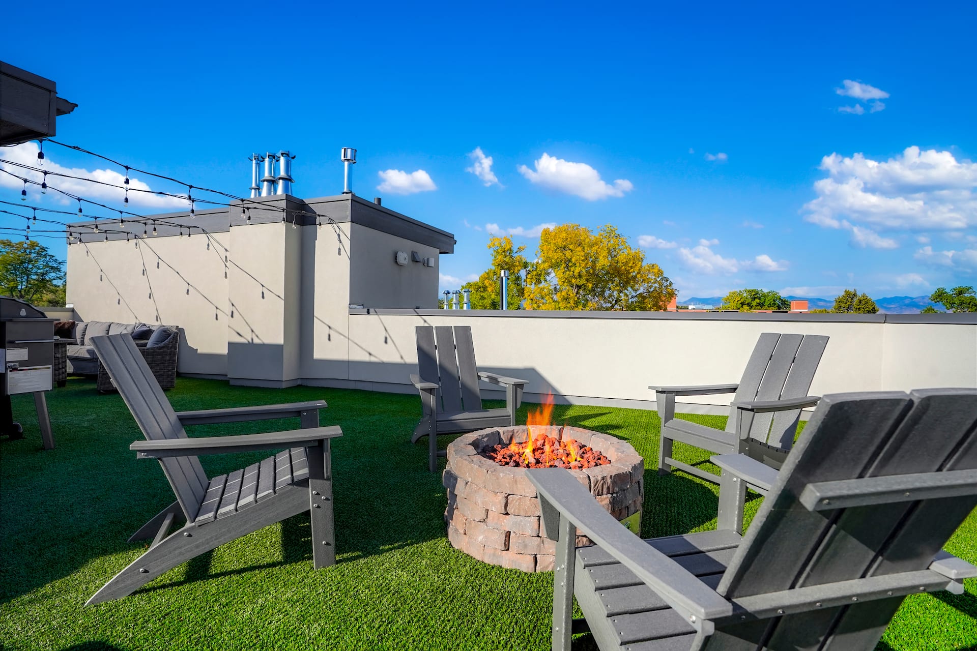 Rooftop with Rocky Mountain views